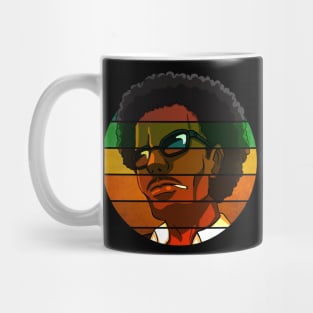 Smooth Afro Dude Vintage Illustration Mug